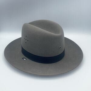 Stratton F42 Felt Self Forming Campaign Sheriff State Trooper Hat Sz 6 7/8